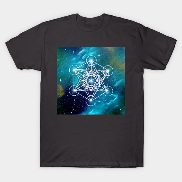 Galactic Sacred Geometry T-Shirt by AddisonK